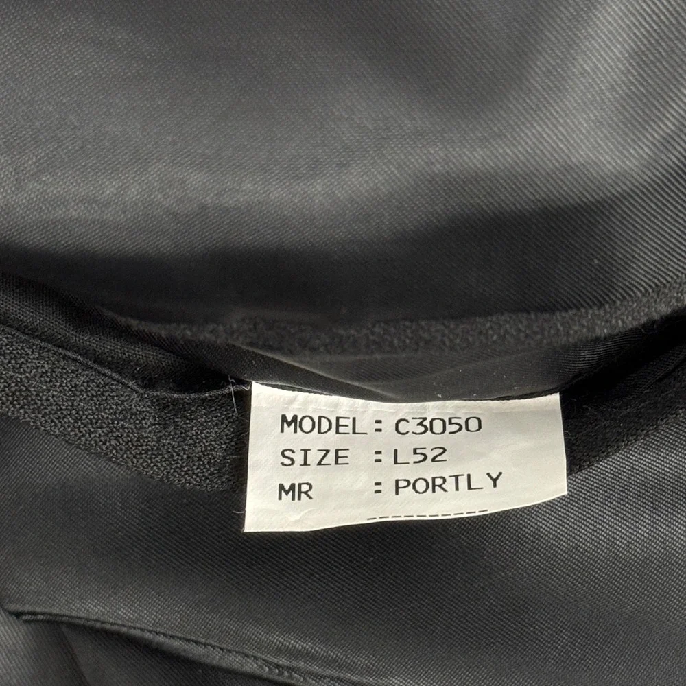 Vintage 90s Cricketeer Mens 52L Portly Tuxedo Black Wool 50 Waist Pants Korea